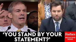 'One Of The Most Ridiculous Things I've Heard': Jim Jordan Grills Former Biden Aide