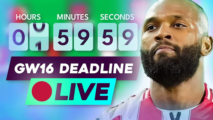 FPL GW16 DEADLINE STREAM ⏰ TEAM NEWS & FINAL DECISIONS! 🚨 | Get Your Last Minute FPL Questions In