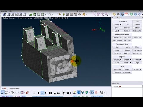 Ansa FEM solid-tetra mesh tutorial