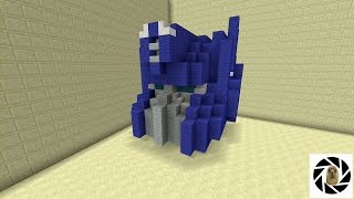 Minecraft - How To Build Transformers G1 Optimus Prime Head/Statue!