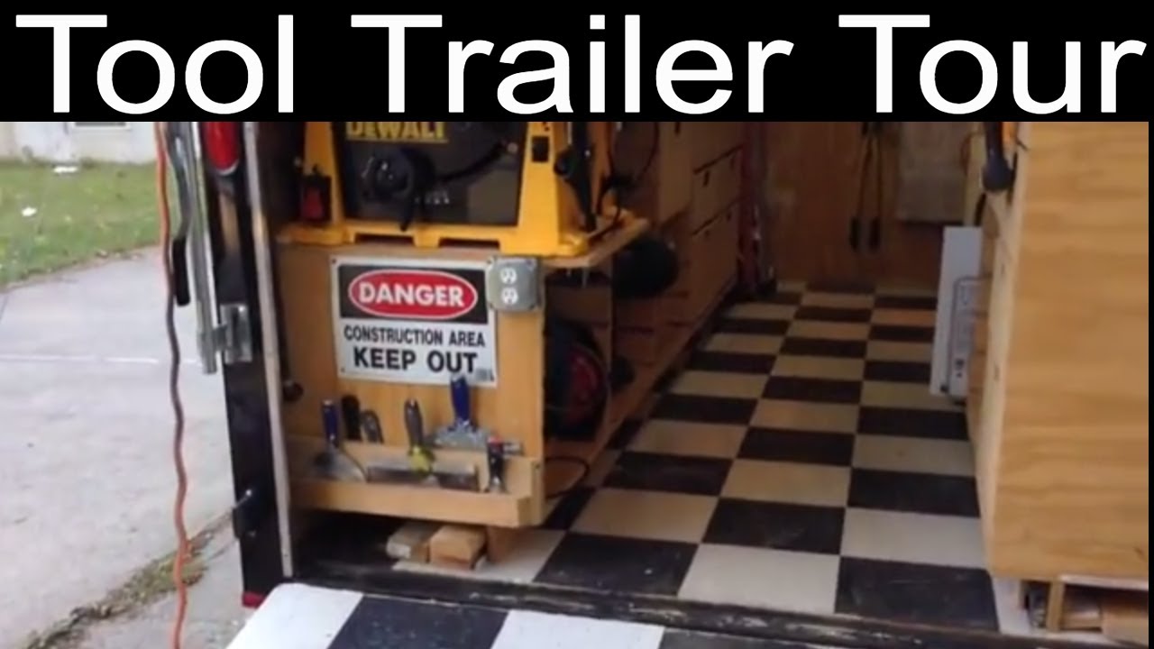Enclosed Trailer Shelving >> Workshop on Wheels and Tool Trailer Features - YouTube Enclosed Trailer Shelving >> Workshop on Wheels and Tool Trailer Features - YouTube