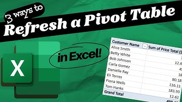 3 Easy Ways to Refresh a Pivot Table in Excel