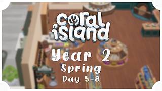 Coral Island Year 2 - Spring - Day 5-8 - Relaxing Gameplay | Longplay | No Commentary