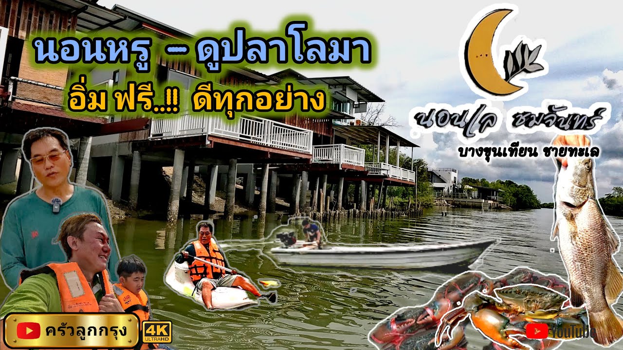 นอนเล ชมจันทร์ รีสอร์ท  l  ริมอ่าวไทย - นอนหรู ดูปลาโลมา  อิ่มฟรี!! ดีทุกอย่าง  l บางขุนเทียนชายทะเล