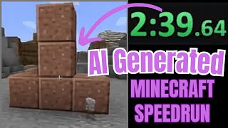 AI Minecraft Upside down T Speedrun 2:39 [WR]