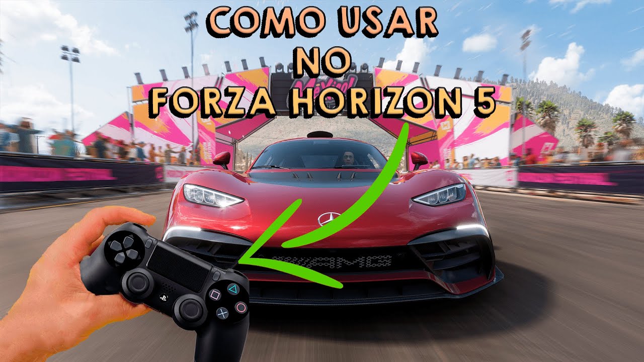 Como usar controle de PS4 no forza horizon 5 e em muitos jogos