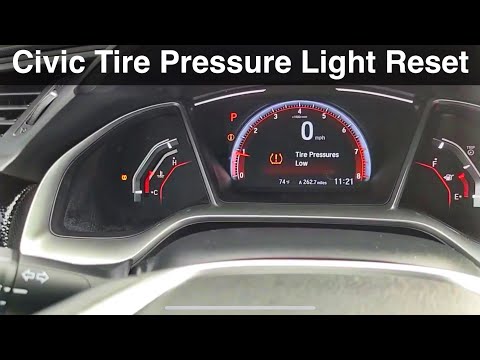 2019 Honda Civic TPMS reset / tire pressure light Calibration - YouTube