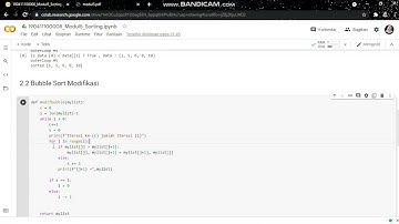 Implementasi 2 Modifikasi algoritma Bubble Sort