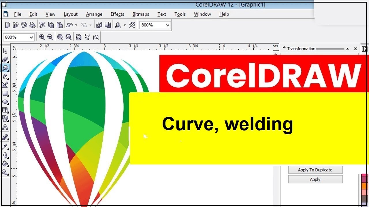 Coreldraw Javascript CorelDraw curve, welding - YouTube