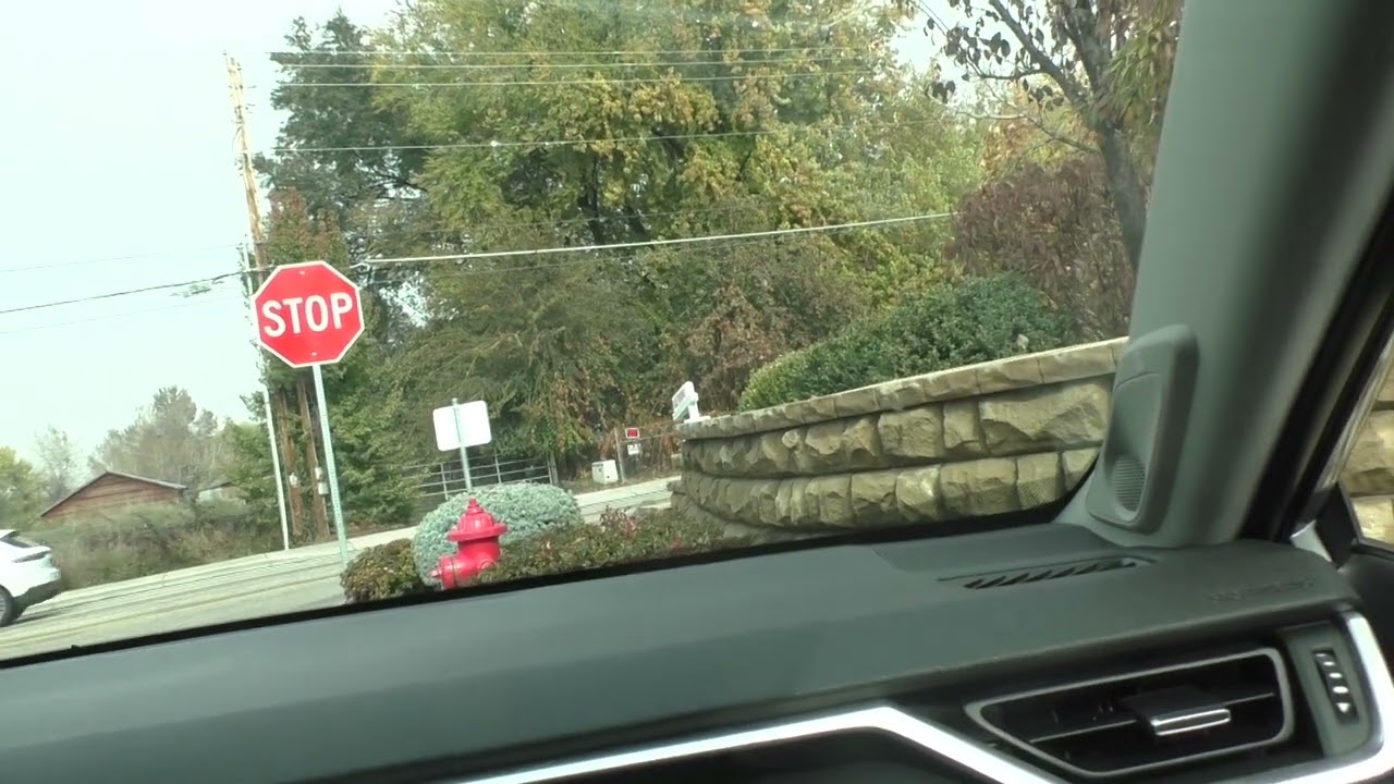 Cindy's vehicle freaks over curb