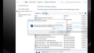 Malwarebytes Uninstall Windows 10