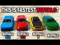 GTA 5 ONLINE - BUFFALO EVX VS BUFFALO STX VS BUFFALO S VS BUFFALO (WHICH IS FASTEST BUFFALO?)