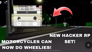 NEW BROOKHAVEN UPDATE! (NEW HACKER RP SET + MOTORCYCLES CAN NOW DO WHEELIES) (ROBLOX)
