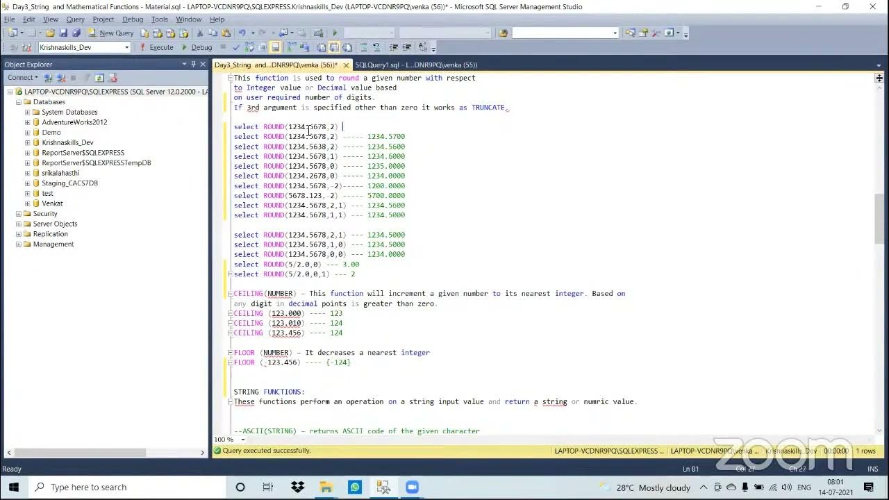 SQL String Functions (SQL PART 3) - YouTube