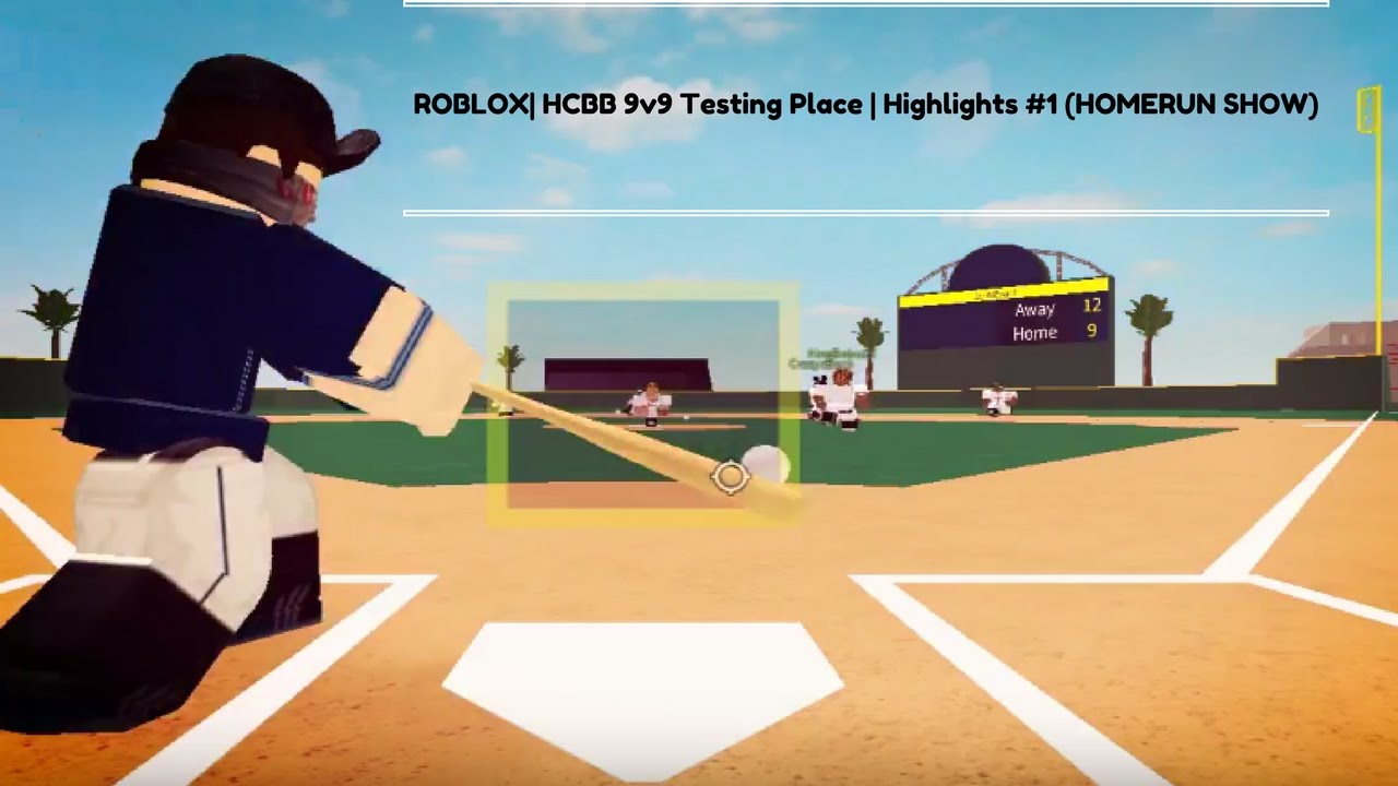 Roblox Hcbb 9v9 Testing Place Highlights 1 Homerun Show - roblox home run