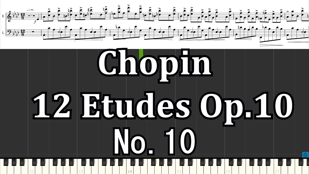 Chopin 12 Etudes Op.10 ショパン 練習曲 Op 10 第10番 - YouTube