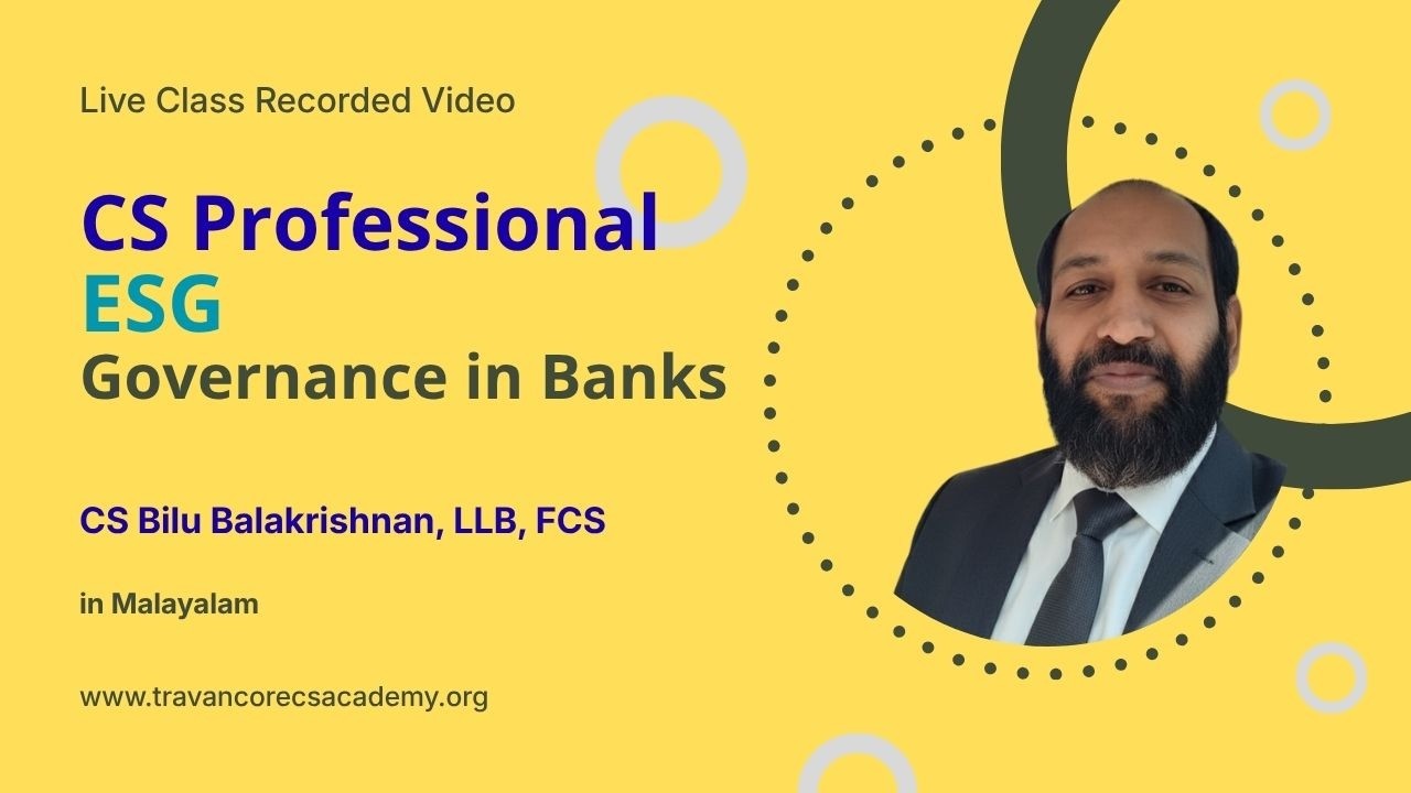 CS Professional — CS Professional – ESG – Governance in Banks recorded class cover