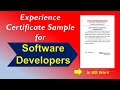 How to make Experience Certificate for Software Developer in MS Word File