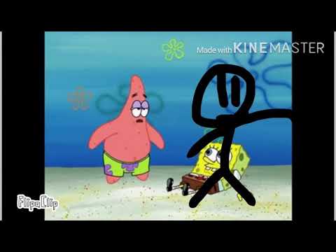 Patrick gets beat up by stick figure
