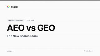 AEO vs GEO: The New Search Stack