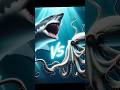 White Shark Vs Albino octopus (Dolphin, Giant Squid, Sea turtle, orca)