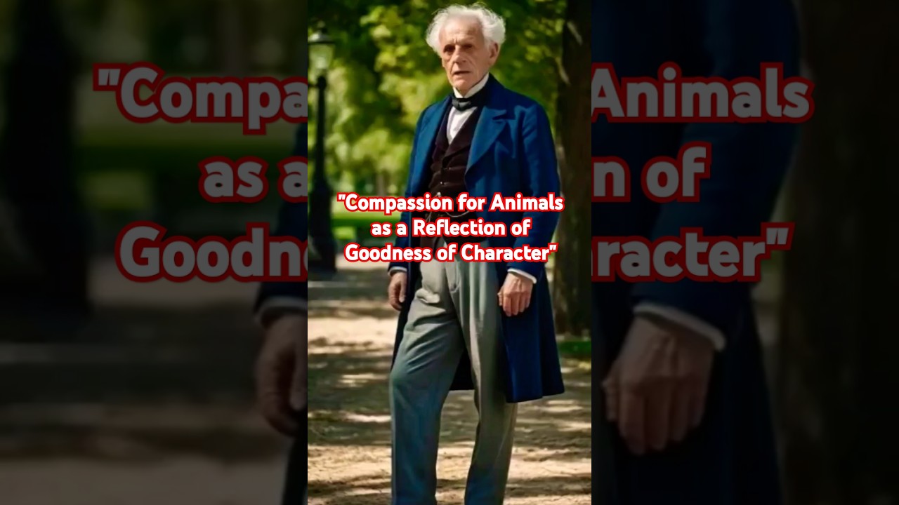 "Compassion for Animals as a Reflection of Goodness of Character".. 
