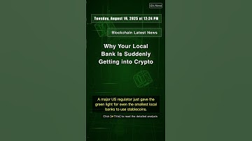 🧐👉 Why Your Local Bank Is Suddenly Getting into Crypto #QixNewsCrypto
