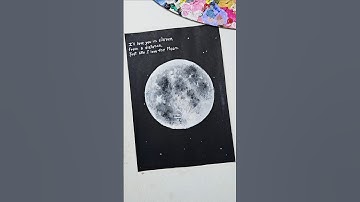 Easy Moon Painting 😍🌑🌙 #shorts #art