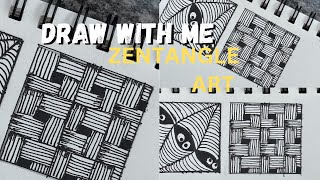Easy Zentangle Art 🗒️📝#creative #ideas #zentangle #youtube #trending