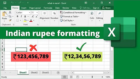 Indian Rupee Formatting in Excel 2022 | Indian Currency Format ( ₹ 12,34,567 )