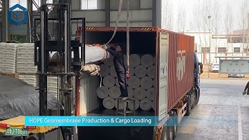 BPM Geomembrane Plastic Liner Production and Loading Process