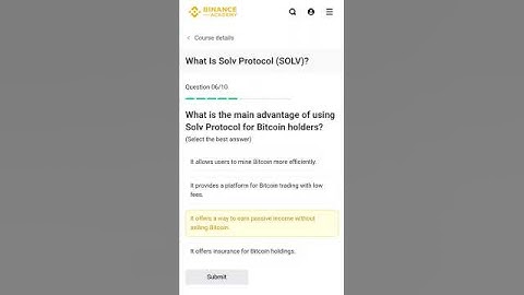 Binance Learn & Earn - SOLV PROTOCOL QUIZ answers
