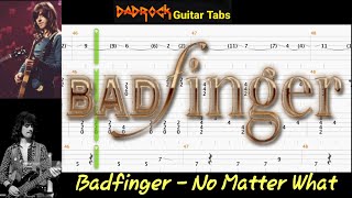 No Matter What - Badfinger - Guitar   Bass TABS Lesson (Request)