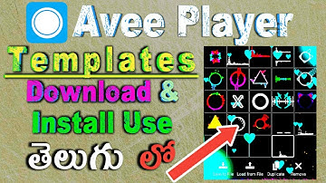 How to install avee player templates Telugu | how to add avee player custom templates Telugu
