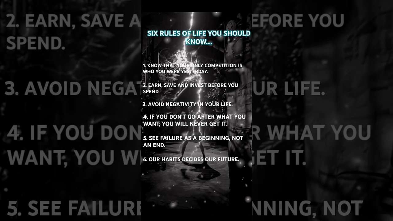 SIX RULES OF LIFE 🧬 YOU SHOULD KNOW....||