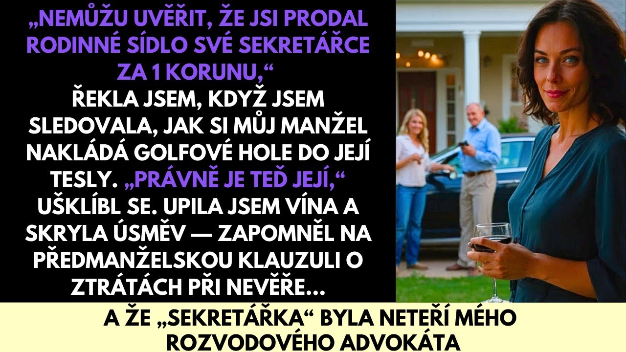 Stála jsem na příjezdové cestě a sledovala, jak můj manžel nakládá golfové hole do kabrioletu své milenky. „Papíry jsou podepsané. Dům je teď její,“ řekl, aniž by se na mě podíval. Šestnáct let...