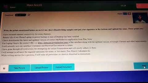 Mock test on perfectice eproctor