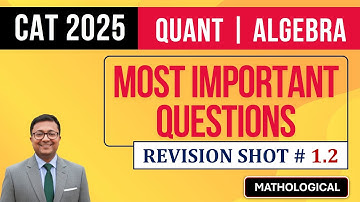 CAT 2025 Most Expected Quality Questions | Revision Shot | Algebra 2 || Quant by Aditya Sir
