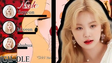 How Would (G)I-DLE OT6 Sing Nxde? (updated version) [Color Coded + Line Distribution]