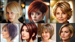 Women's Short Bob Hairstyles Natural Straight Human Hair Wigs Bob Style Lace Front Wigs 10Inch