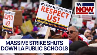 LAUSD schools close as thousands of employees begin 3-day strike | LiveNOW from FOX