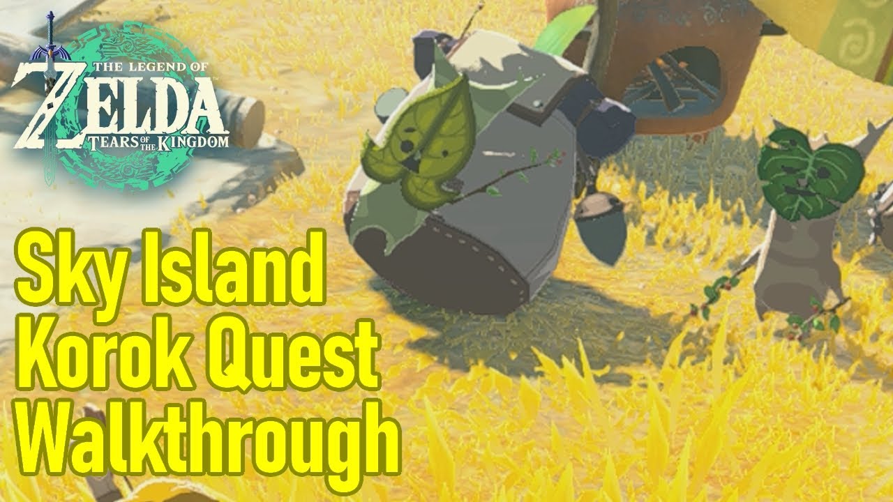 Zelda Tears of the Kingdom korok quest guide, Great Sky Island koroks