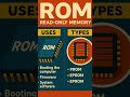📘 ROM (Read Only Memory) | Types & Uses Explained in 60 Seconds