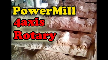 PowerMill - Cnc Router 4axis rotary toolpath