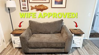 Upgrade Your Bedroom: Modern Farmhouse Nightstands with Built-in Charging ~ Wife Approved!