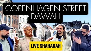 COPENHAGEN STREET DAWAH | LIVE SHAHADAH | SH. KHALID YASIN | STAROFTHERELIGION | DAWAH PÅ DANSK