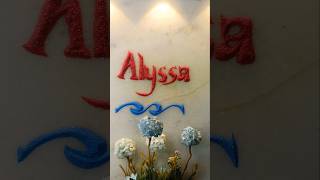 Alyssa Name in Beautiful Sand Art Calligraphy ✨ | Satisfying Sand Writing #shorts
