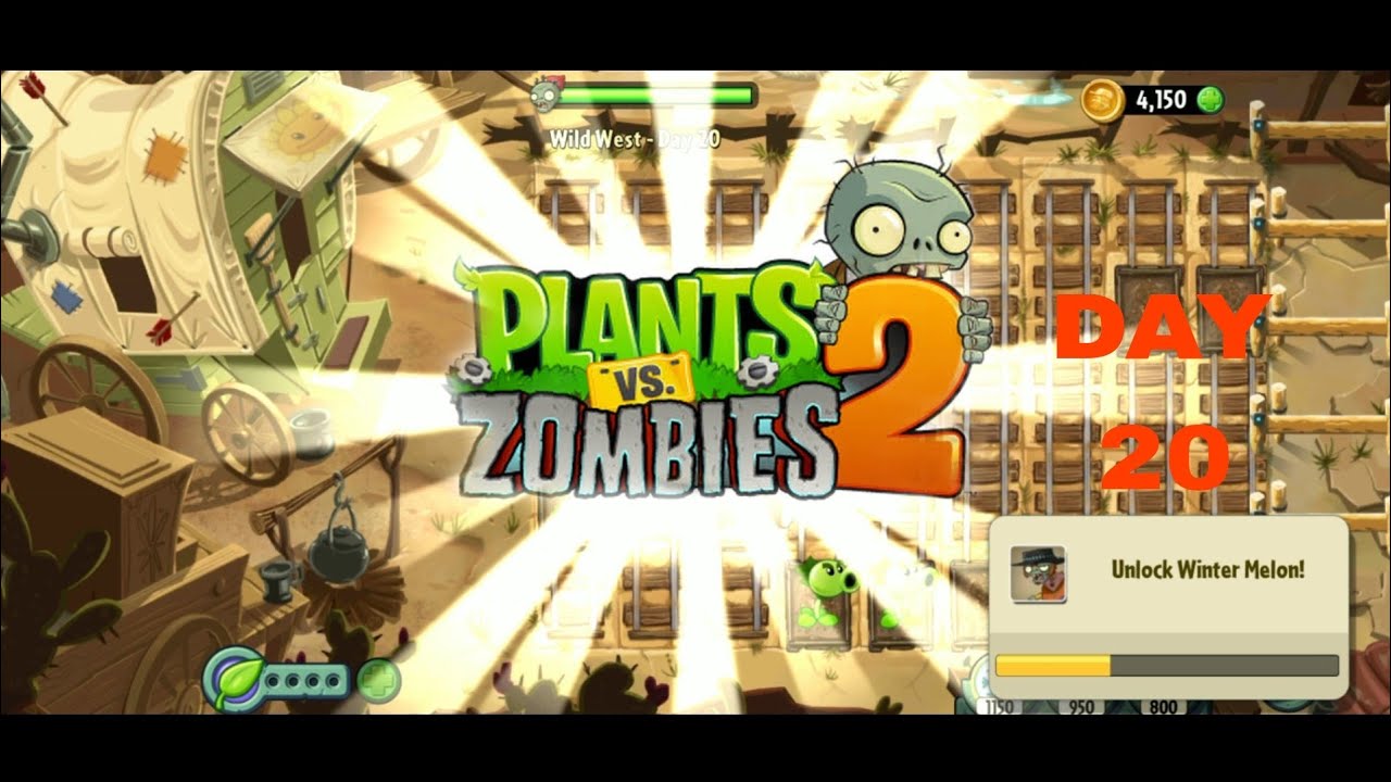 Plant The Peashooter to start attacking zombies Wilds Wes Level 20