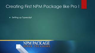 03 Setting up TypeScript - Creating First NPM package like Pro