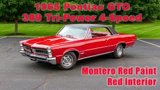 1965 Pontiac GTO 389 Tri-Power 4-Speed | Montero Red Paint with Red Interior by Travis Huisman 563 views 8 months ago 4 minutes, 49 seconds